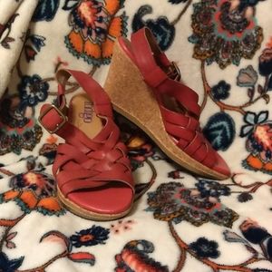 Clarks Indigo Platform Wedge Sandals 6.5